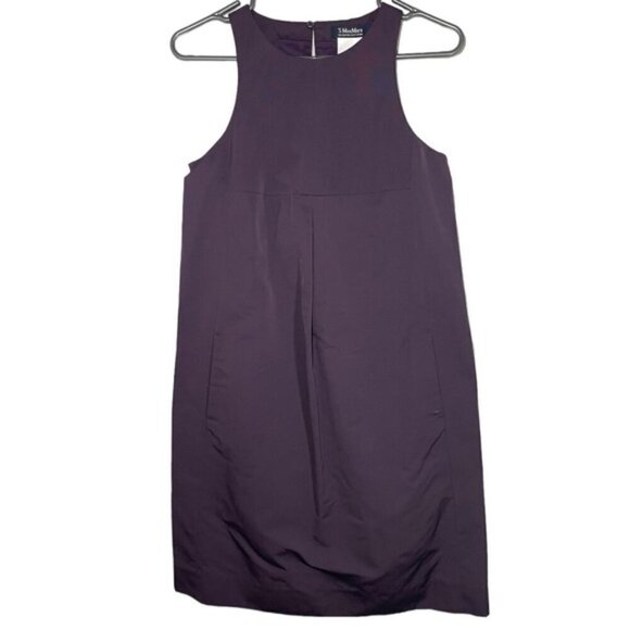 ‘S MAX MARA Purple Polyester / Cotton Sleeveless Shift Dress Size 2 - Picture 1 of 9